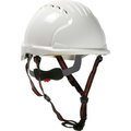 Pip Evo 6151 Ascend Short Brim Safety Helmet HDPE Shell, 4-Pt Chinstrap, 6-Point Suspension, White 280-EV6151SV-CH-10